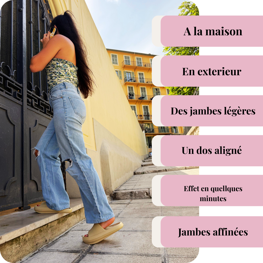 Claquettes WALKAA  avec semelle inclinée.